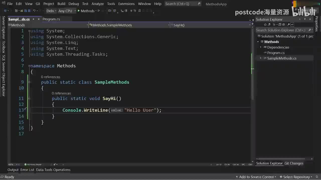 9.3. 调用方法 + Calling a Method
