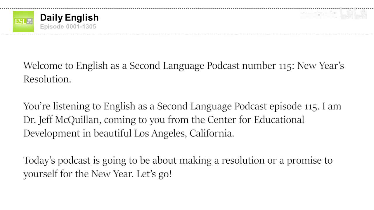 0115 New Year’s Resolution