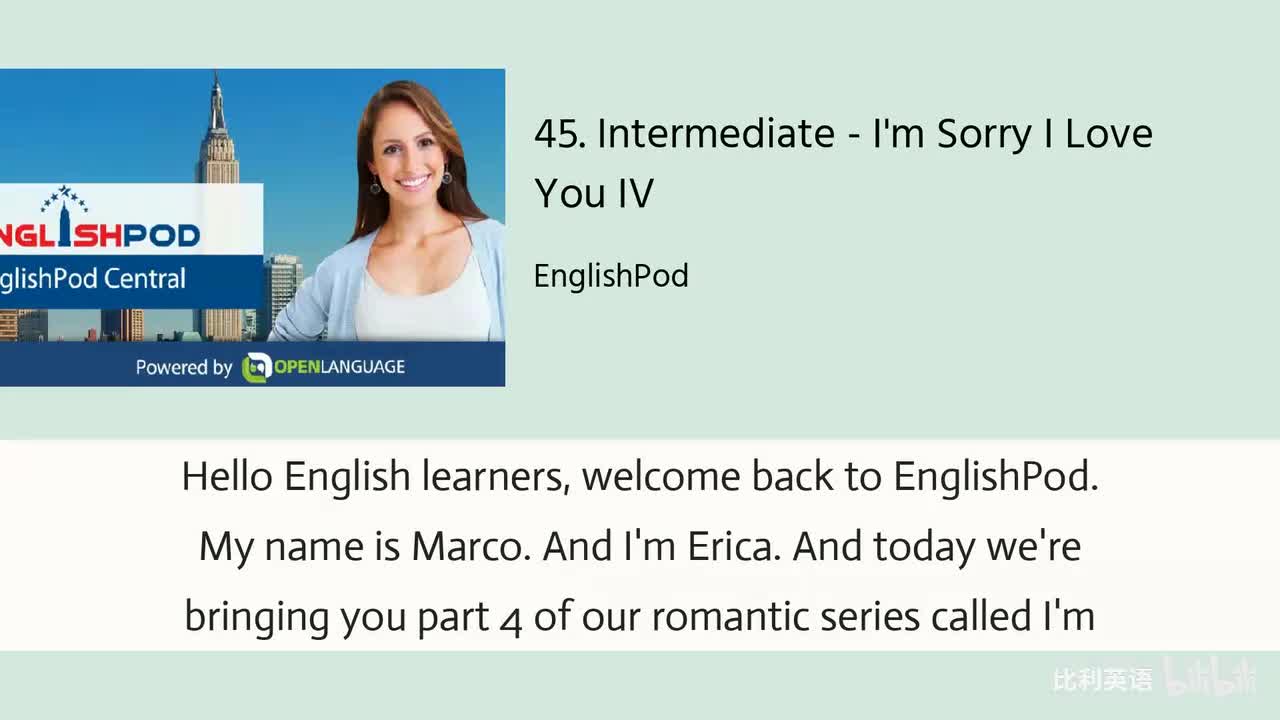 045. Intermediate - I'm Sorry I Love You IV