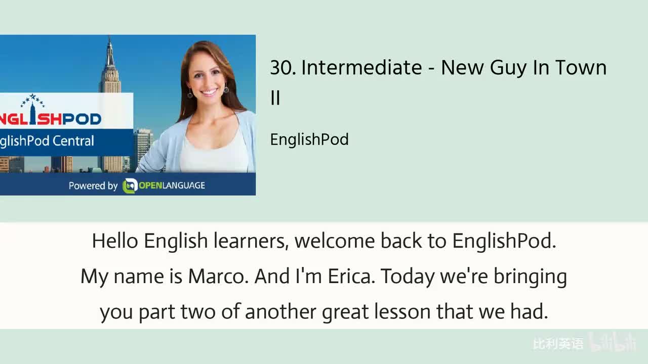 030. Intermediate - New Guy In Town II