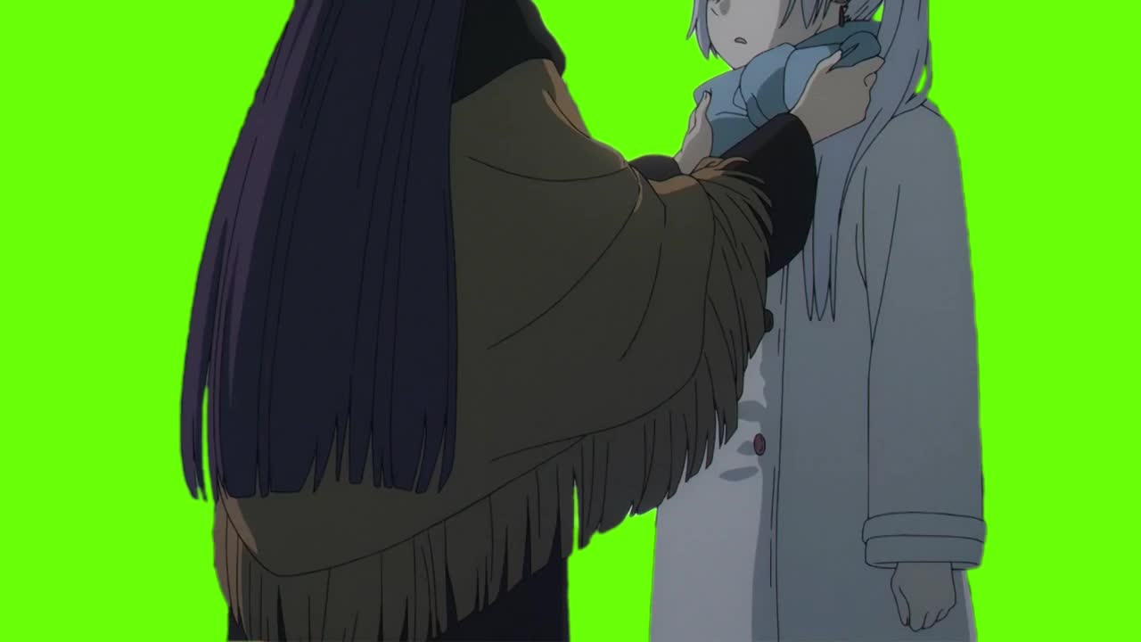 芙莉莲绿屏素材菲伦帮芙莉莲系围巾