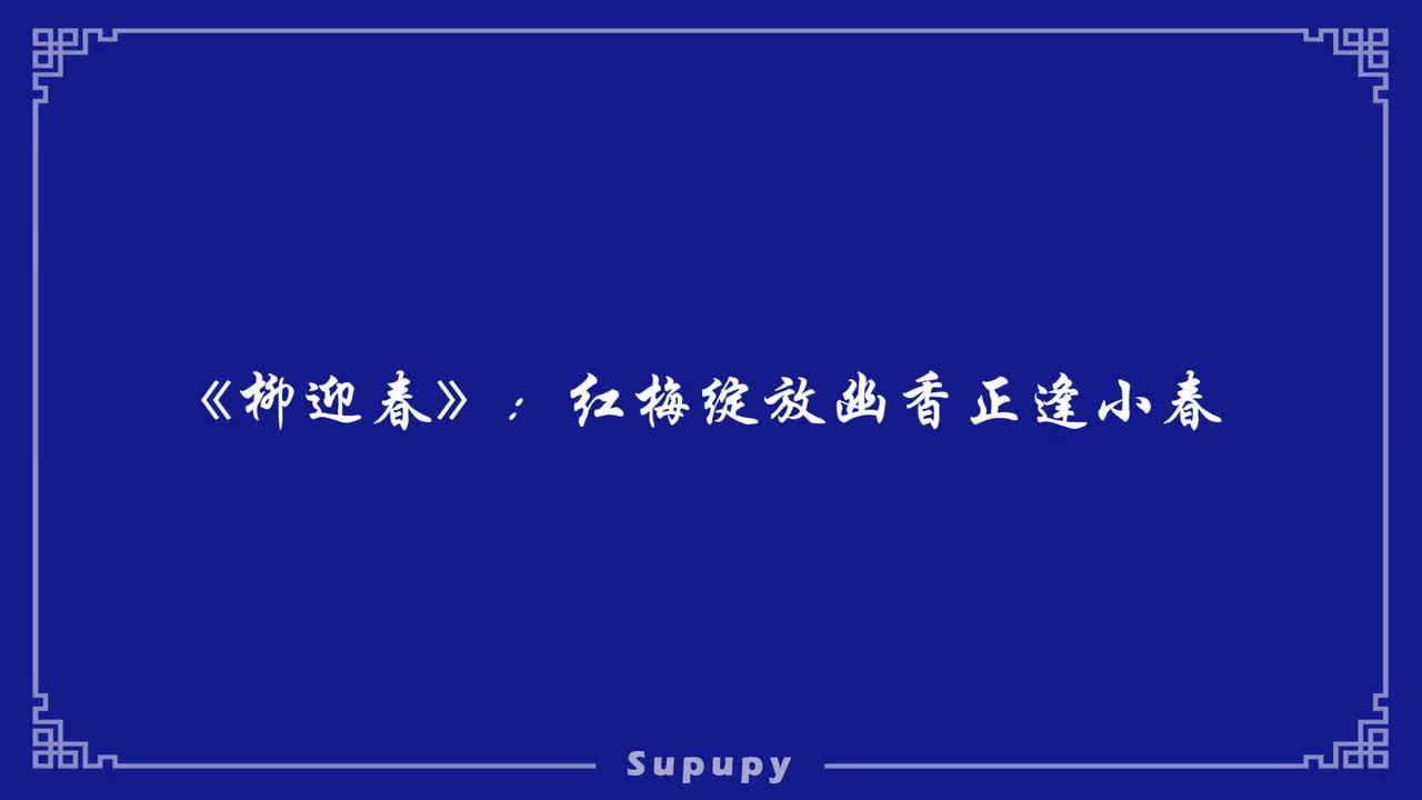 《柳迎春》：红梅绽放幽香正逢小春
