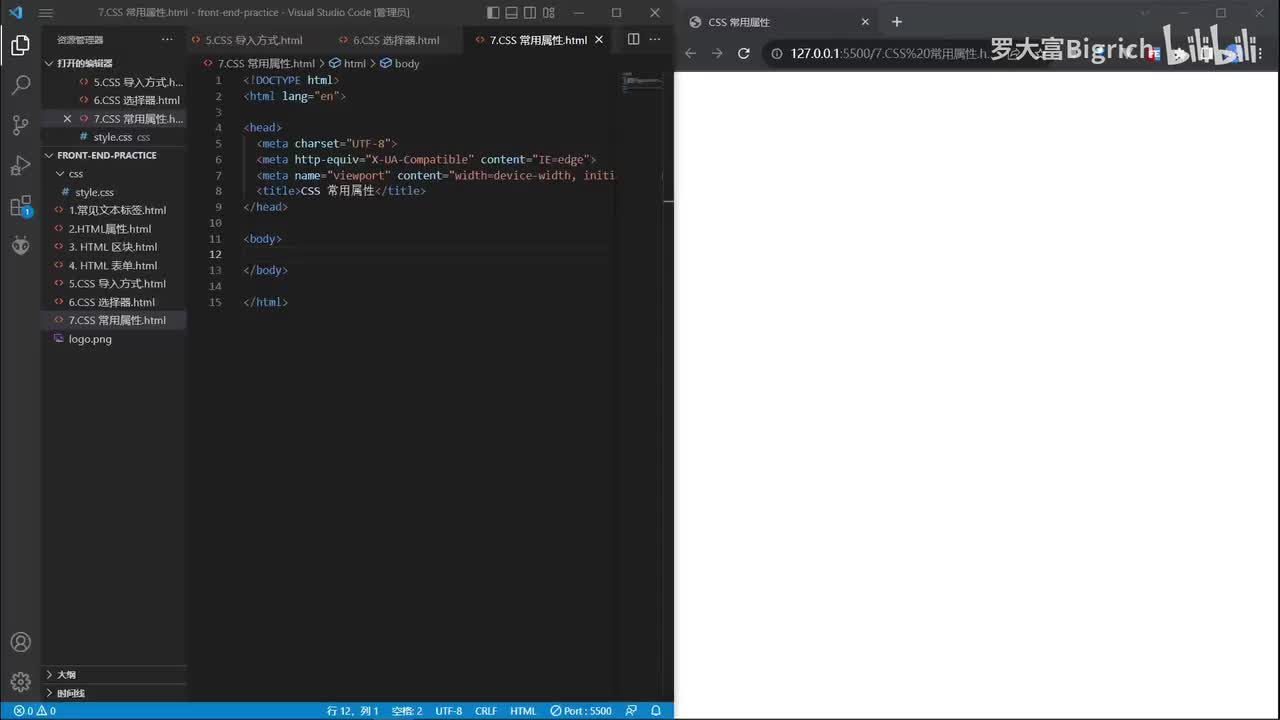 10. CSS 常用属性
