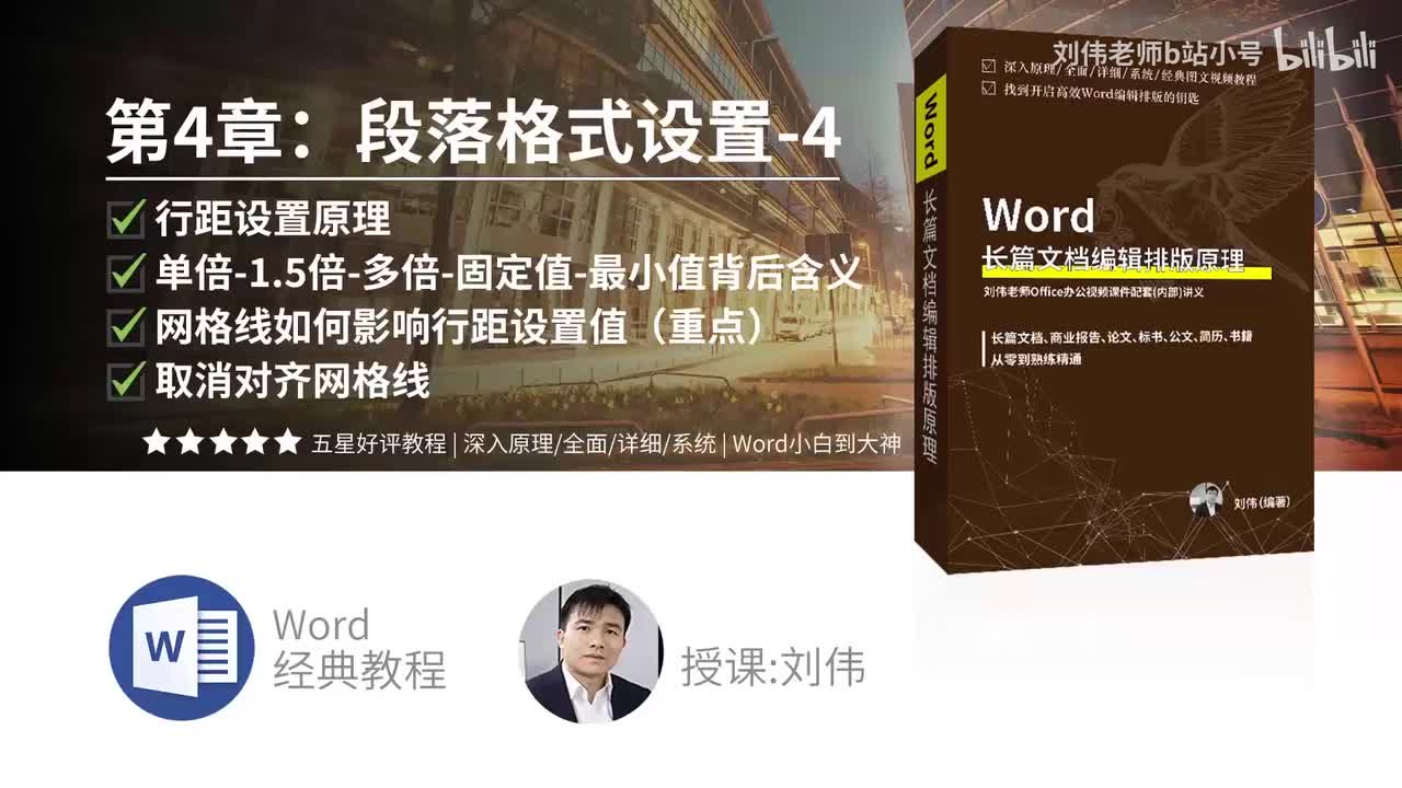 0404-行距的设置原理加单倍、1.5倍、固定值、最小值含义加网格线如何影响行距设置值（重点）加取消对齐网格线