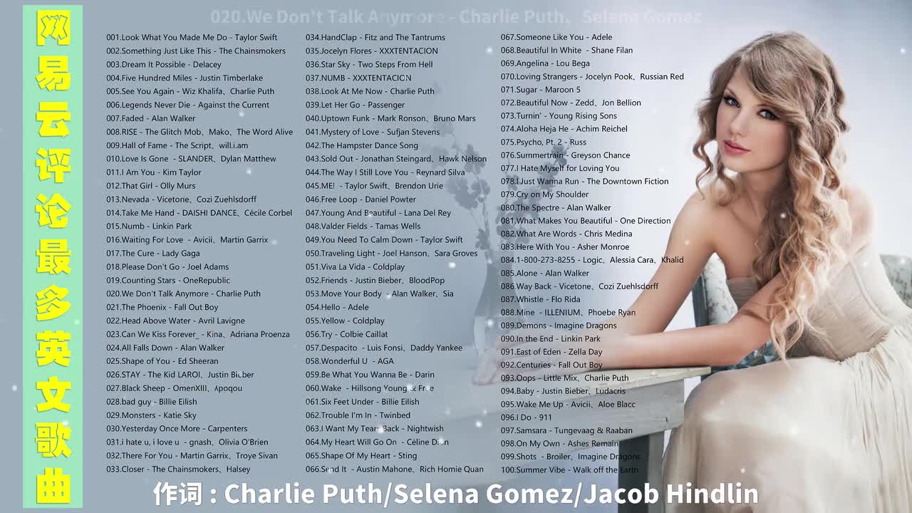 020.We Don't Talk Anymore - Charlie Puth、Selena Gomez