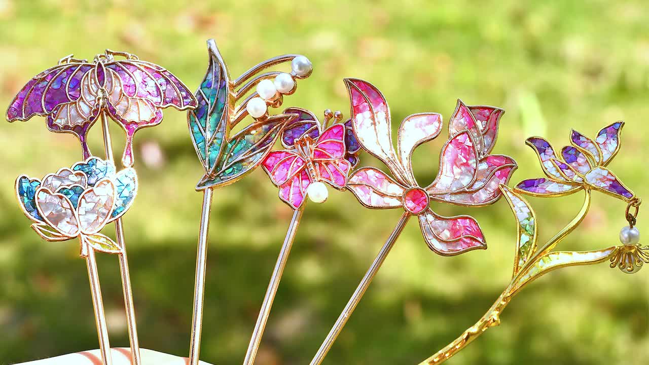 非遗螺钿-胸针