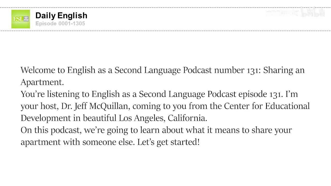 0131 Sharing an Apartment