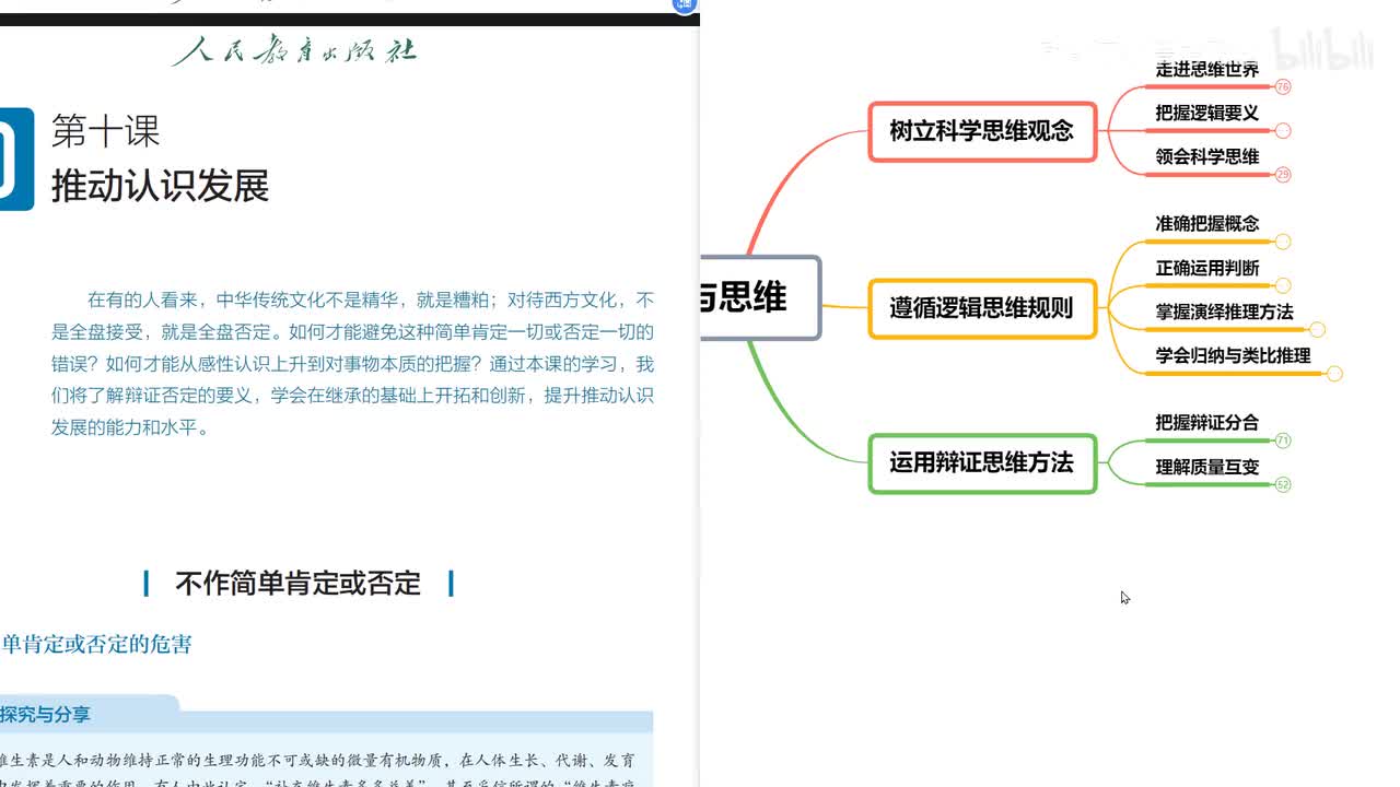 第10课 第1框 不作简单肯定或否定（10分钟）