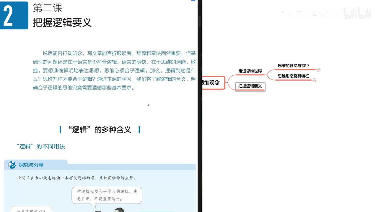 第2课 第1框 逻辑的多种含义（15分钟）