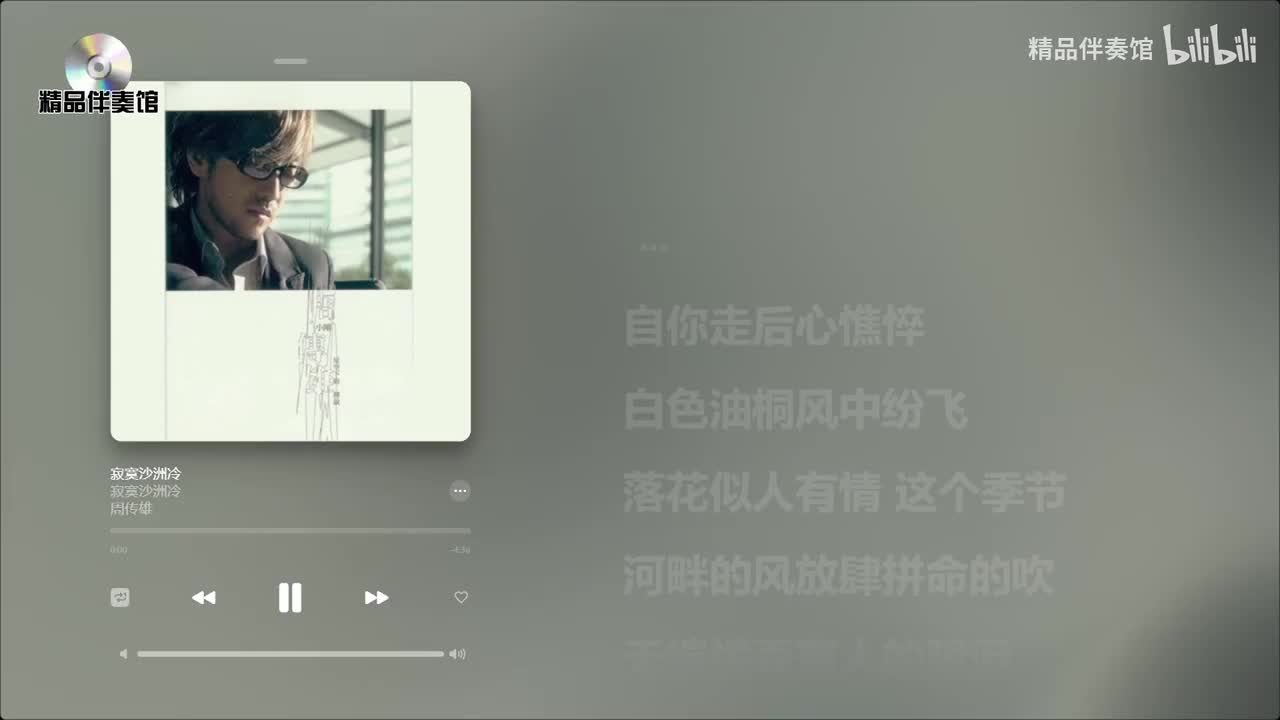 寂寞沙洲冷-周传雄-立体声伴奏