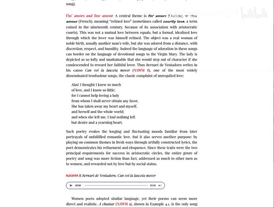 第4章：到1300年的歌曲和舞蹈