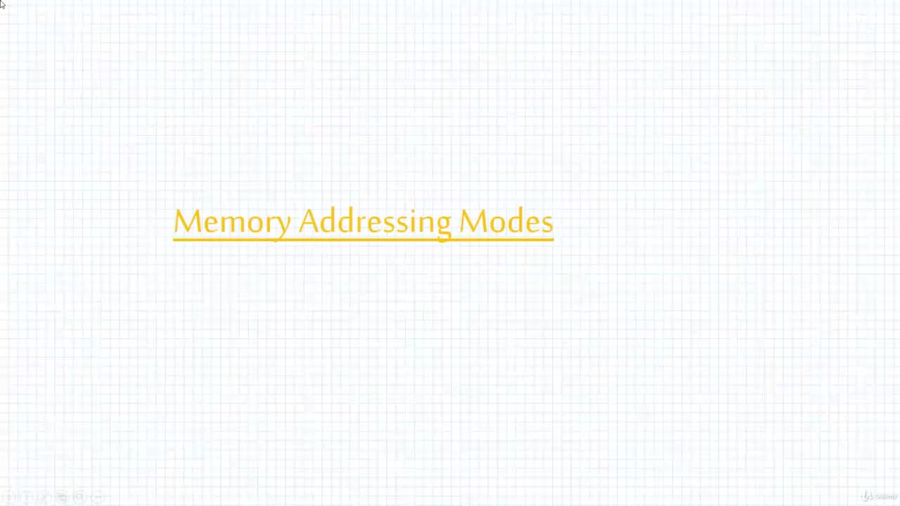 07-004 Memory Addressing Modes