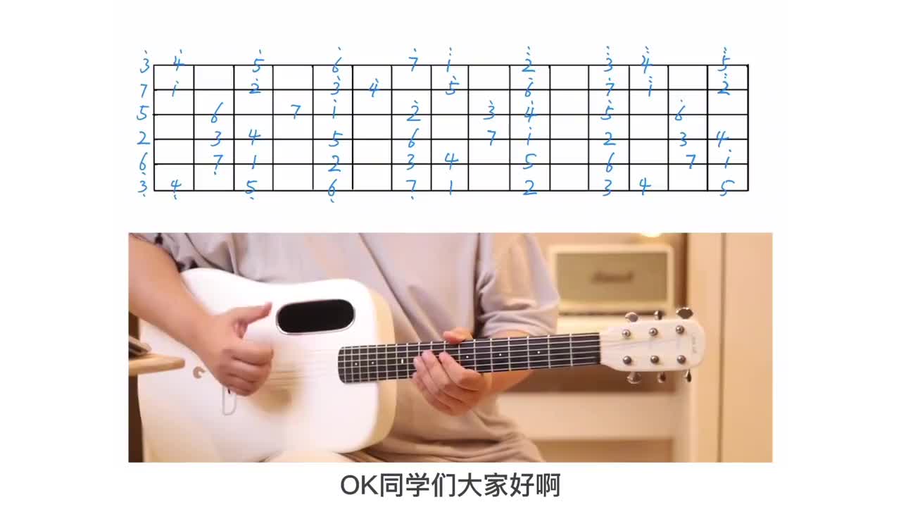 [4]-第三课 每根弦弹3个音的指型