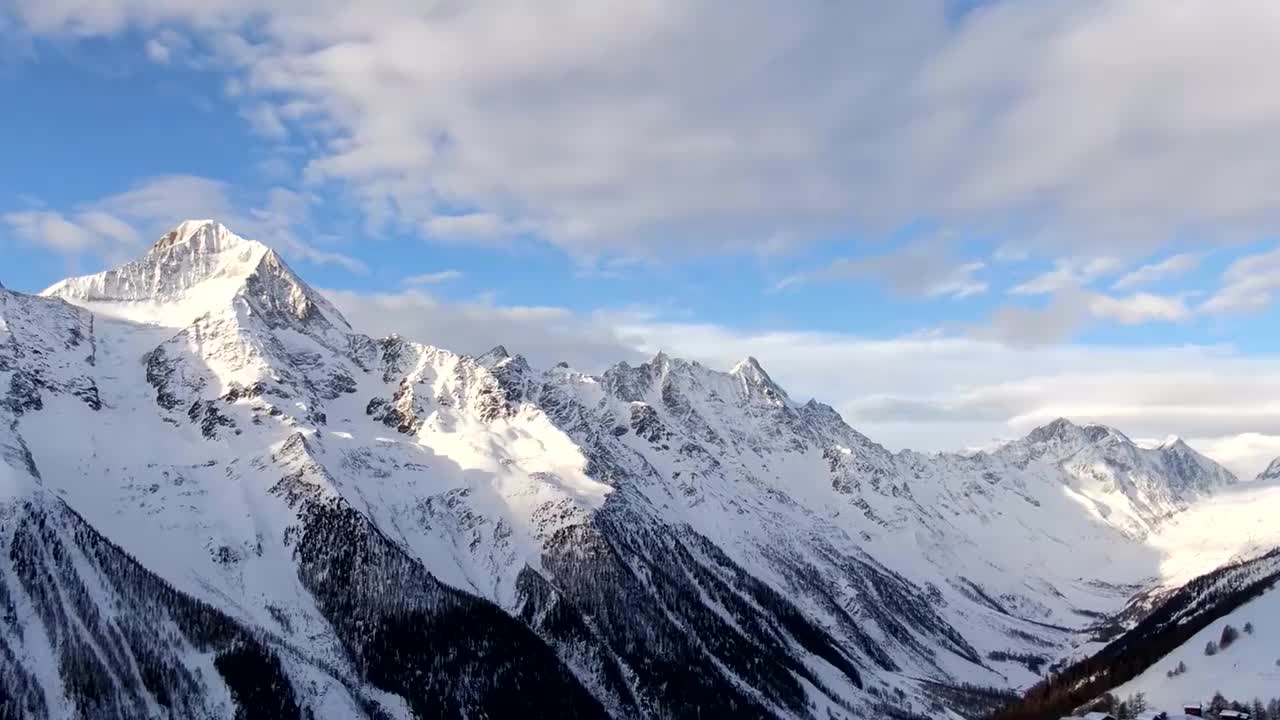 雪山 蓝天白云 #1432