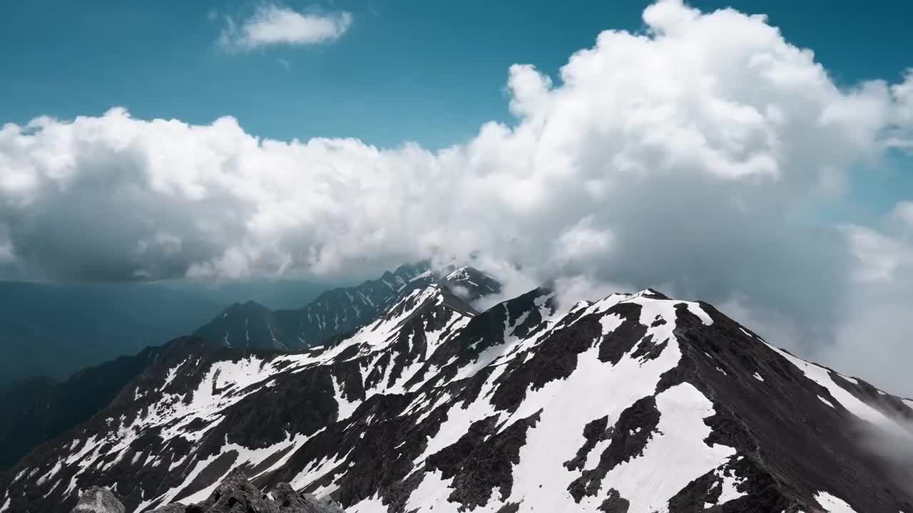 雪山 顶峰 云雾 #1438