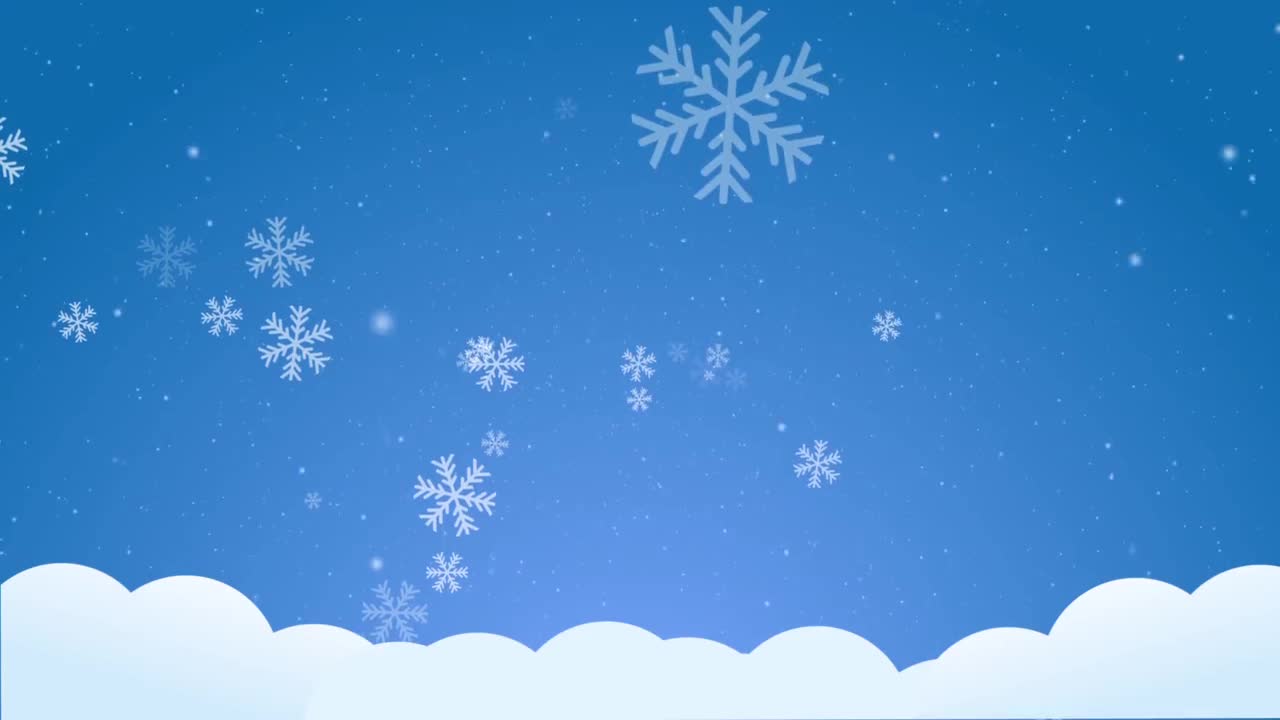 两款雪花下落的蓝色背景 #1023