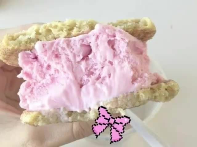 crunchy pink smores food asmr