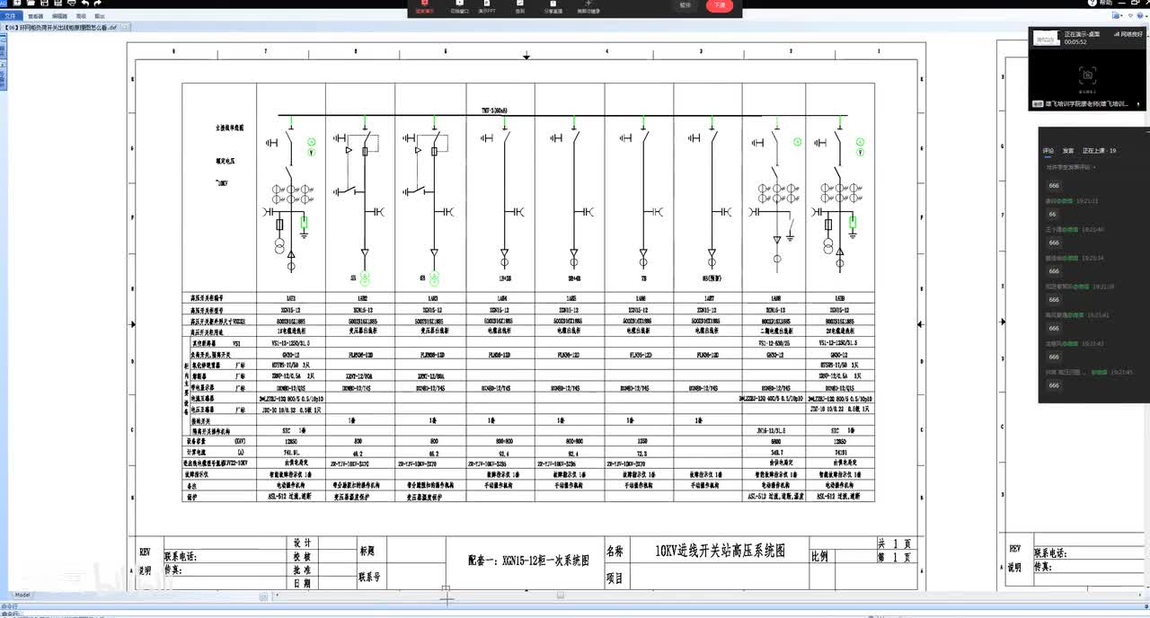 06环网柜负荷开关出线柜原理图