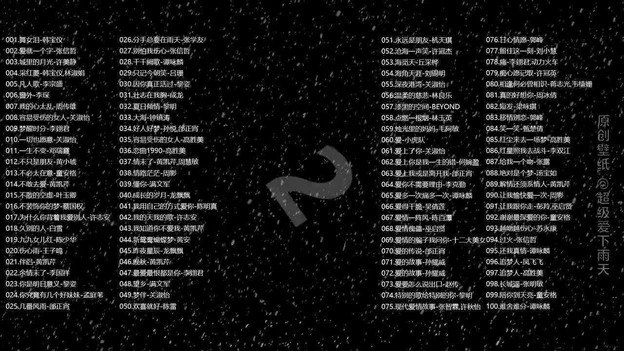 1990~2000年代发行经典老歌《100首》