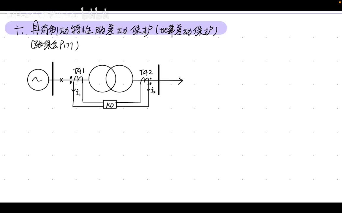 13.3 变压器保护——带制动的比率差动及励磁涌流原因,特点和鉴别方法