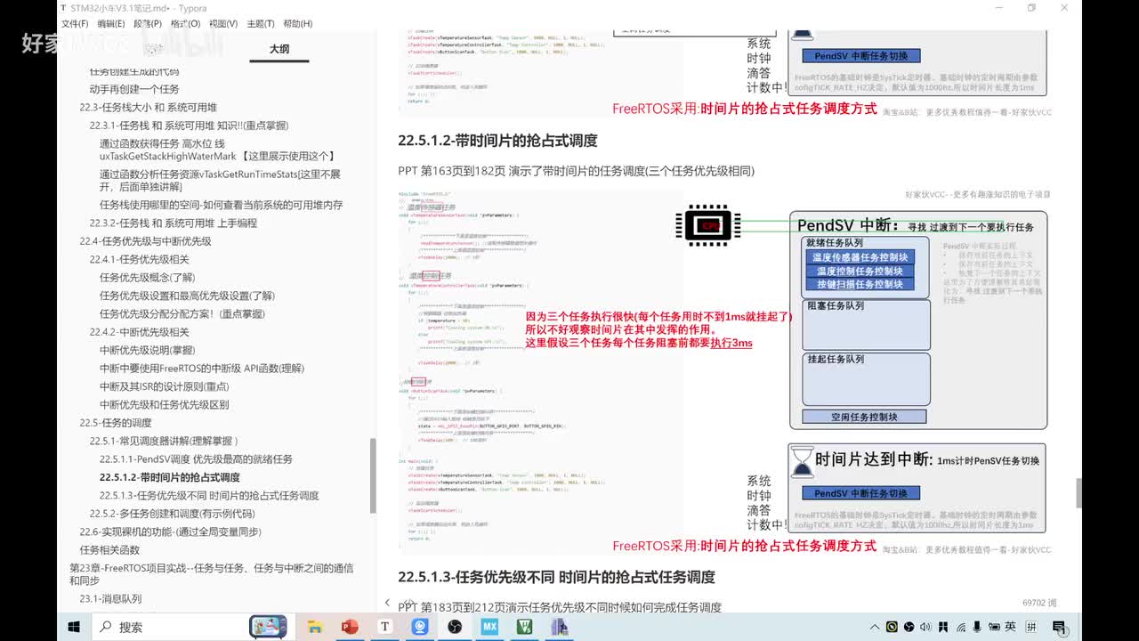 22.5.1.2-[带时间片的抢占式调度] FreeRTOS时间片调度 FreeRTOS实战项目 FreeRTOS原理分析
