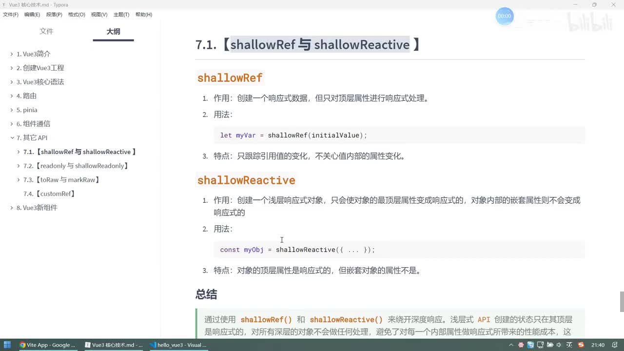 64.readonly 与 shallowReadonly