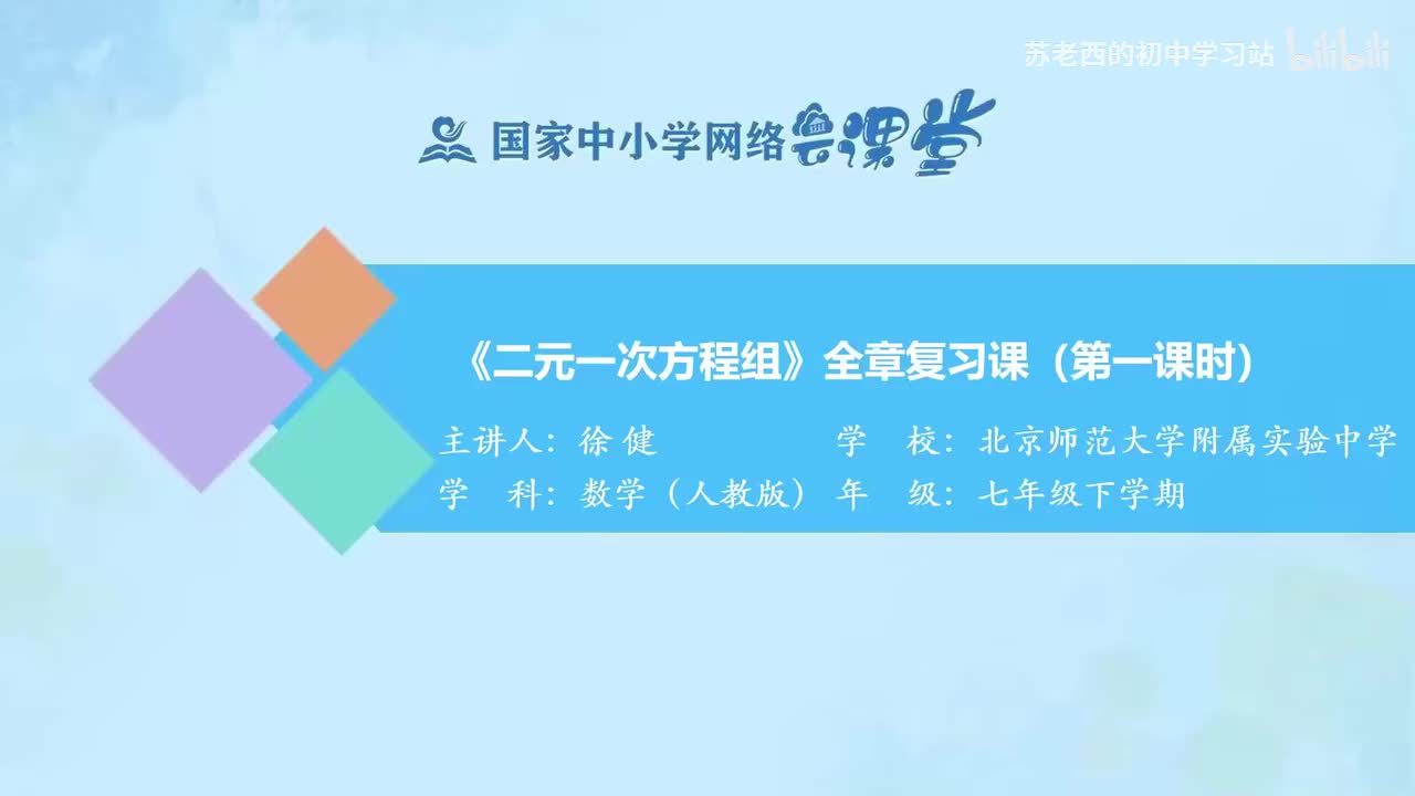 46.二元一次方程组复习课（第一课时）