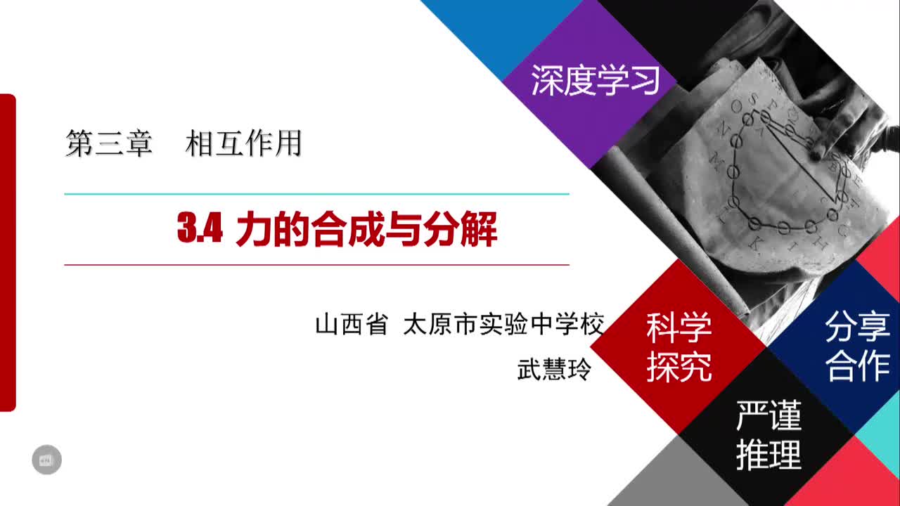 14太原市实验中学校武慧玲—高一—力的合成和分解