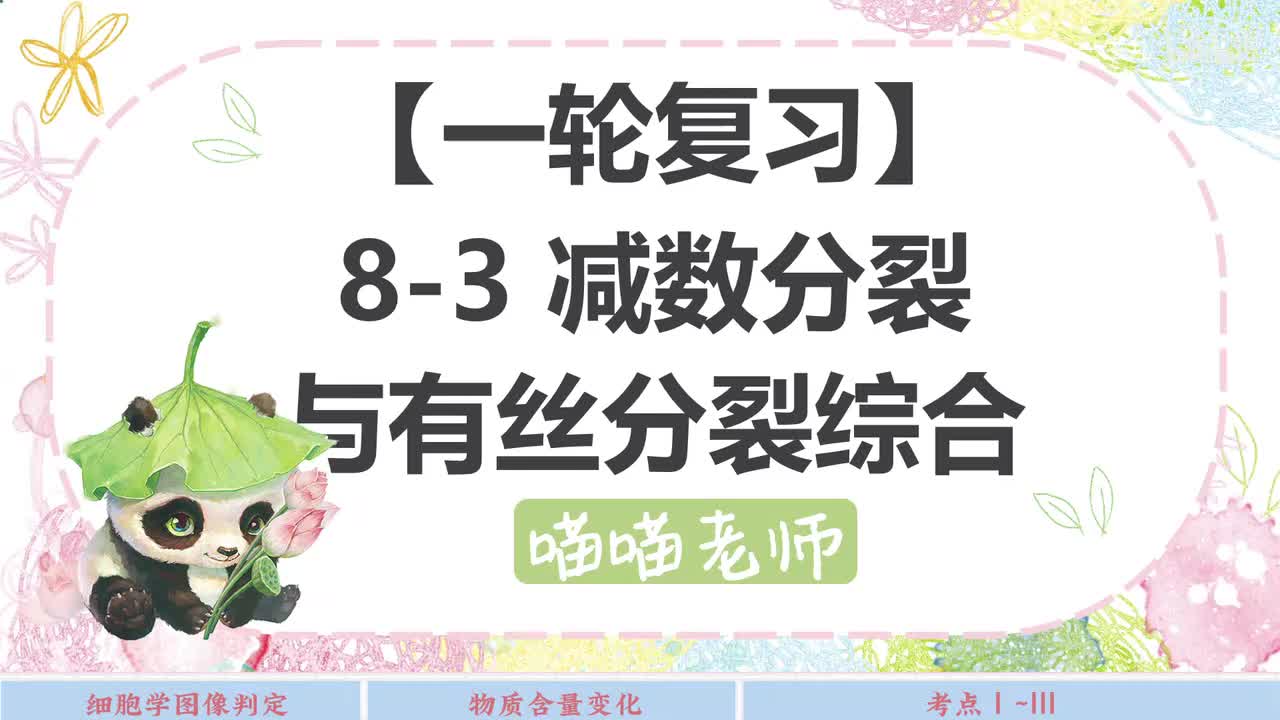 【方法】8-3减数分裂有丝分裂综合
