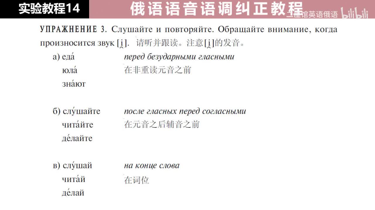 14 练习3-4 注意 [ i ] 的发音