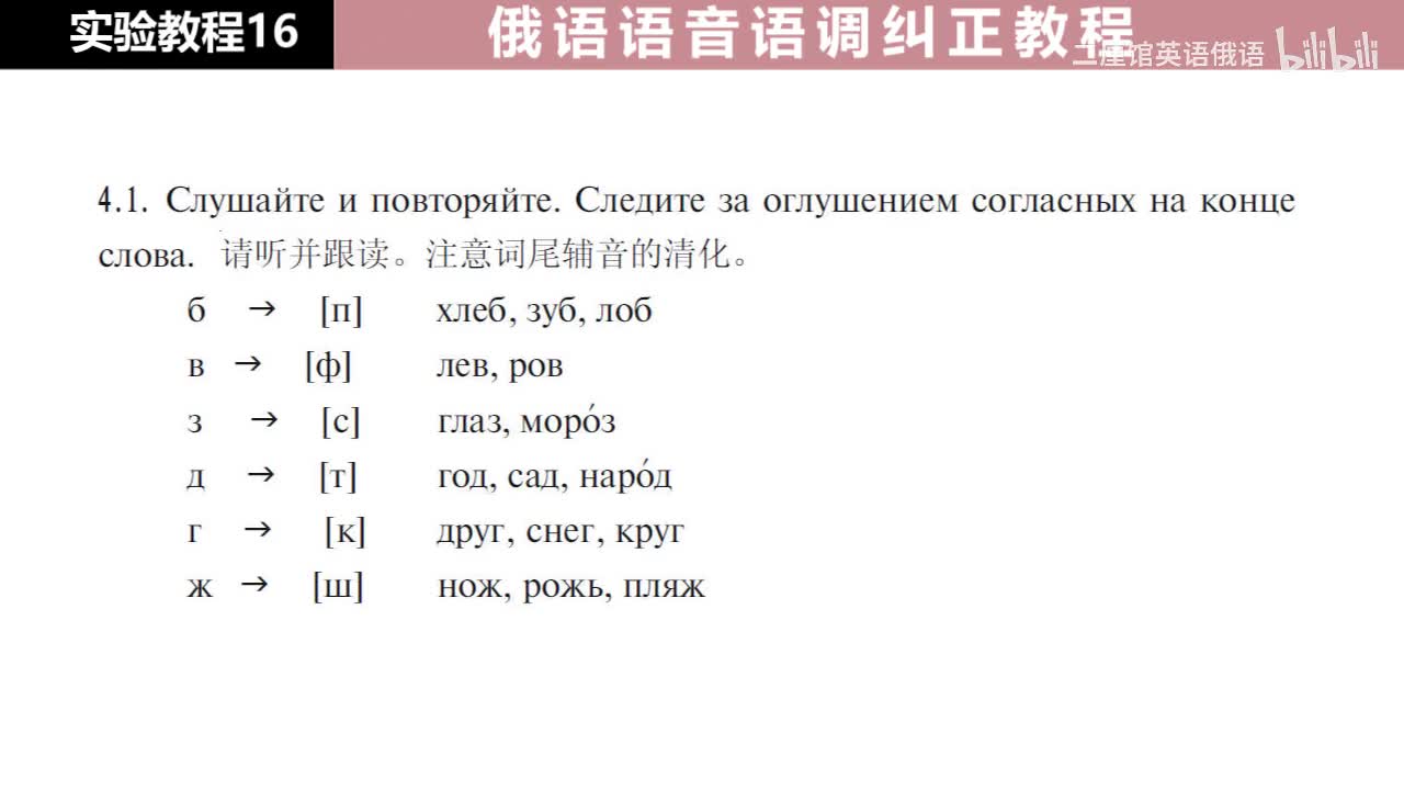 16 练习4 浊辅音清化