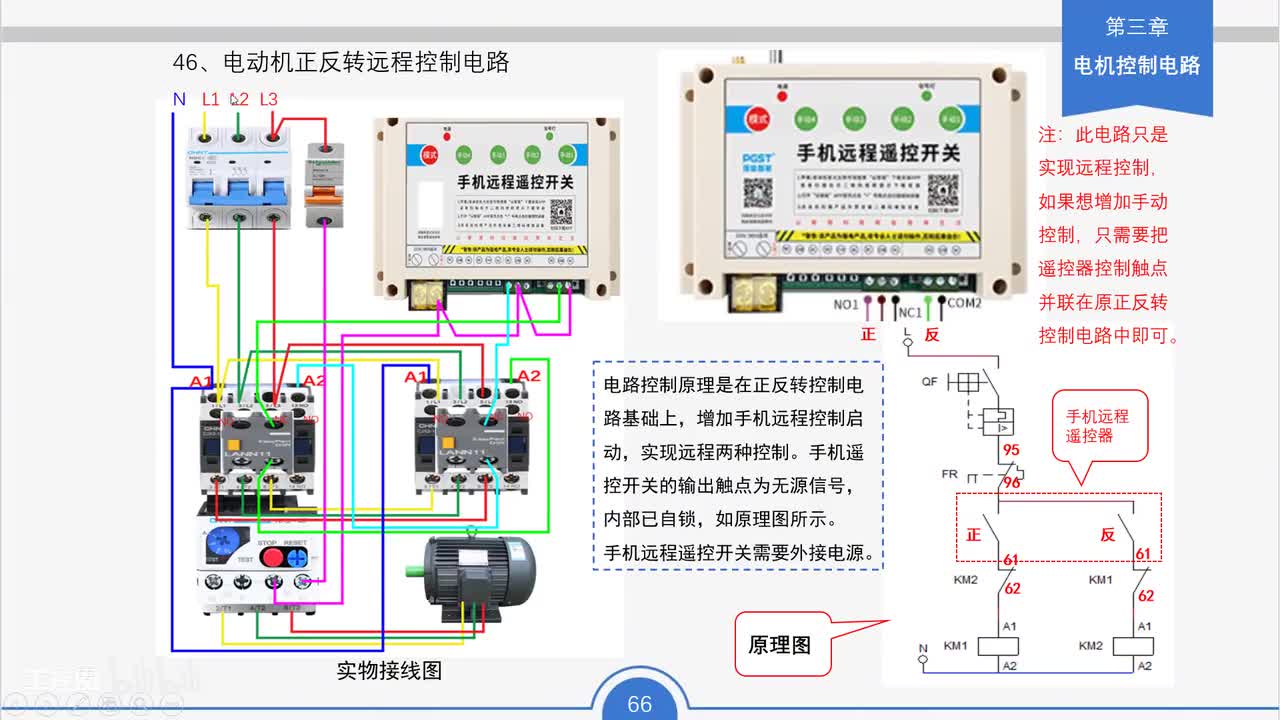 57_电动机正反转远程控制电路工作原理与接线要点