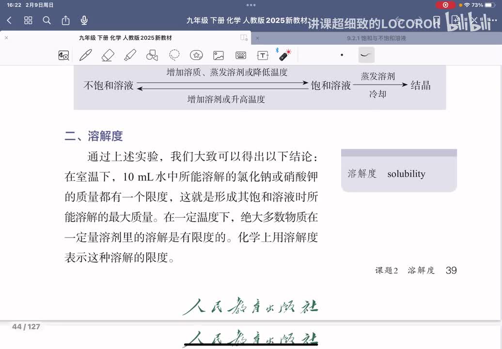 9.2-2 溶解度及溶解度曲线