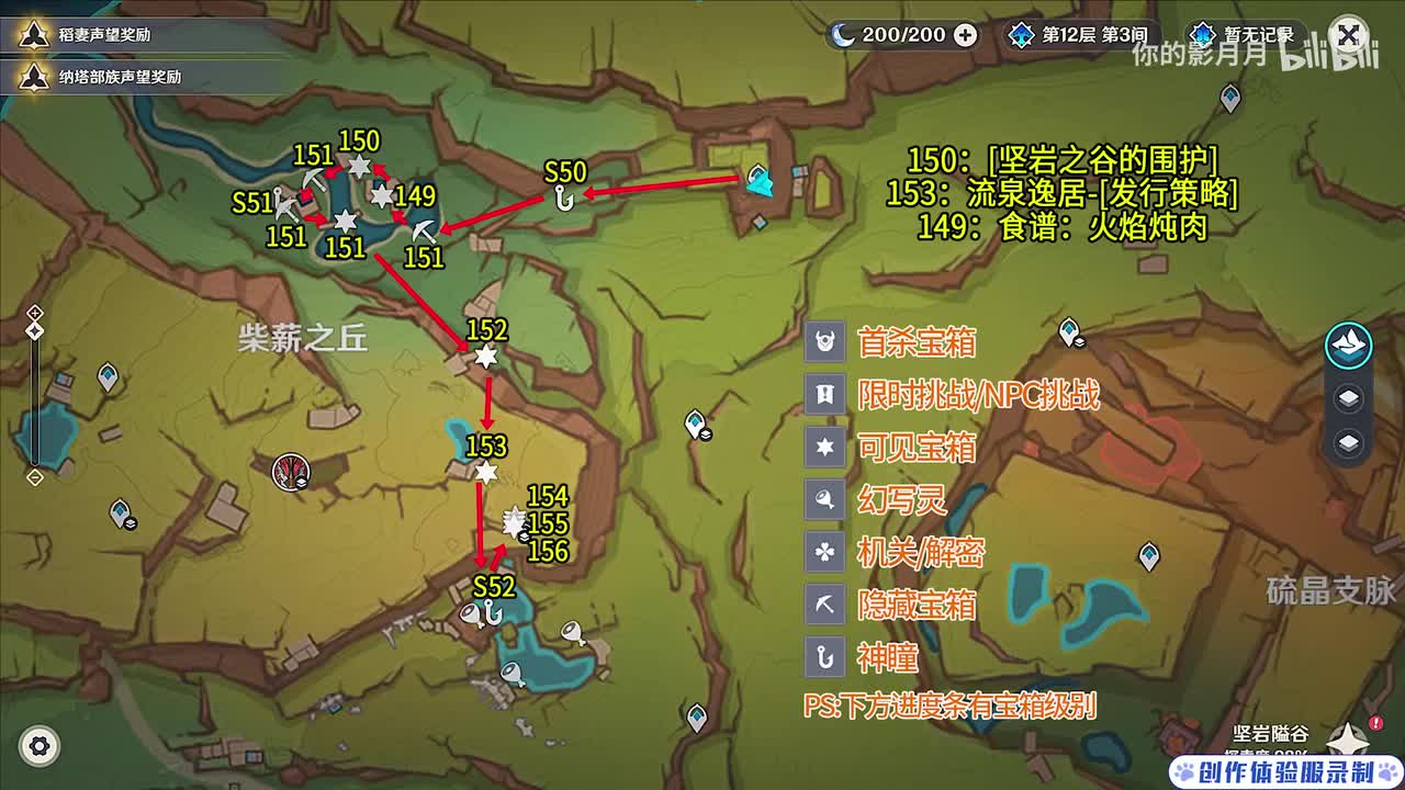 柴薪之丘(1) 共8个(149-156)成就数156 神瞳50-52