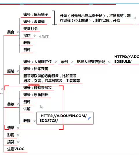 10 账号类型：情感、影视、搞笑等