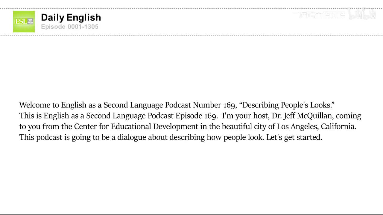 0169 Describing People’s Looks