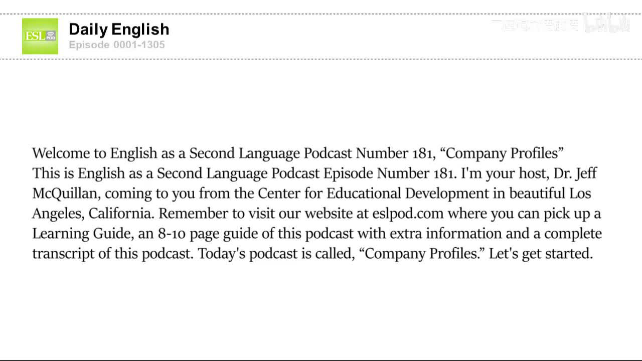 0181 Company Profiles