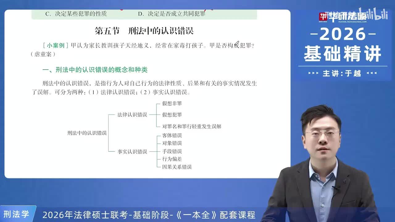 【26法硕刑法】7-5 刑法中的认识错误01