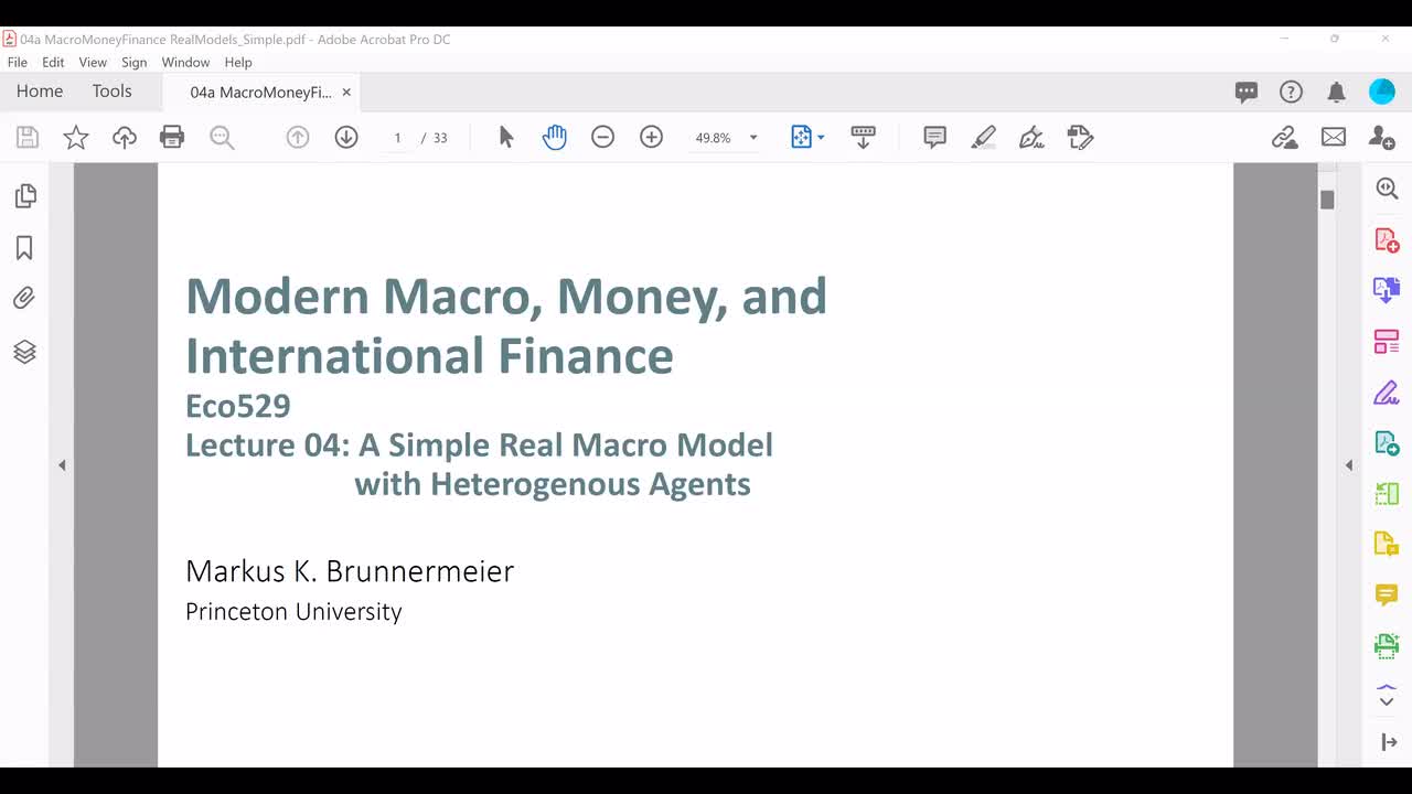 3. A Simple Macro-Finance Model with Heterogeneous Agents - 2022