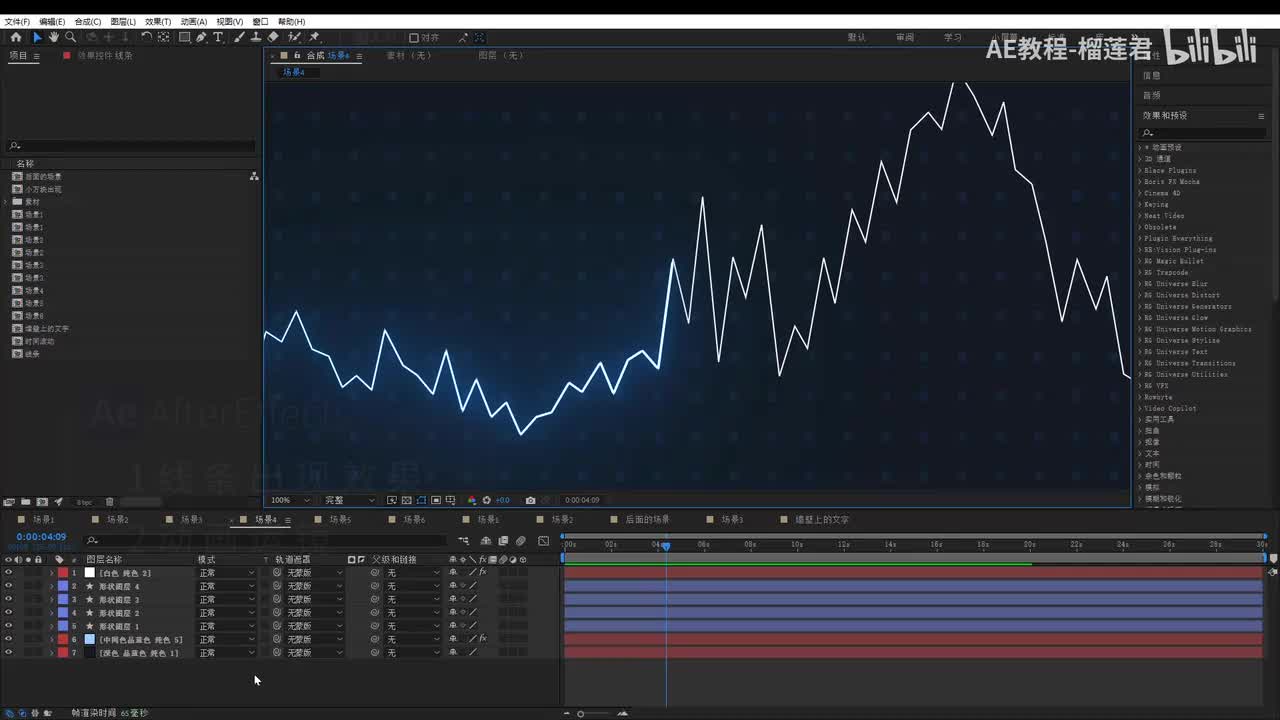【AE教程】6 电力表格动画