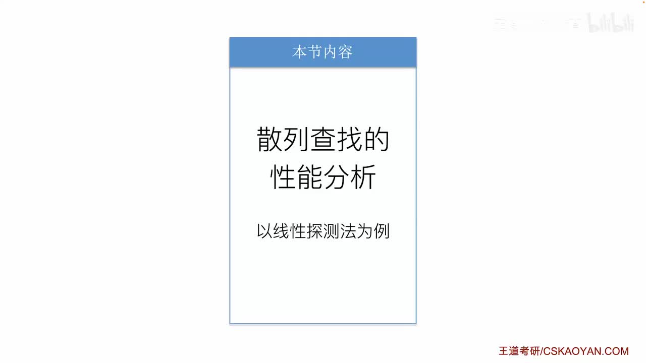 7.5.4 散列查找的性能分析