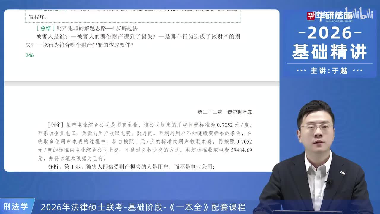 【26法硕刑法】22-6 财产犯罪的解题思路-4步解题法