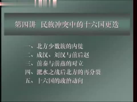 第35讲 民族冲突中的十六国更迭（1）