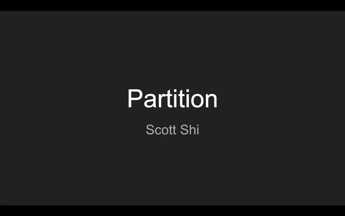 [11] Chapter 6： partition