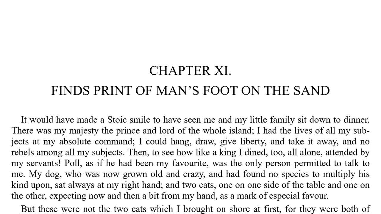 Chapter 11: Finds Print of Man's Foot on the Sand