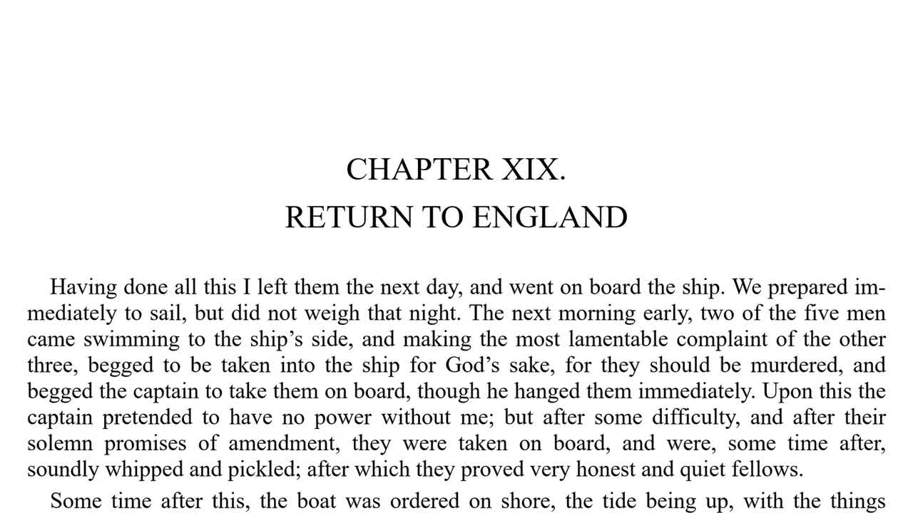 Chapter 19: Return to England