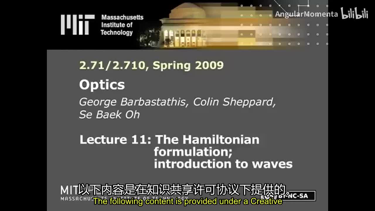 10 哈密顿表述；波动导论