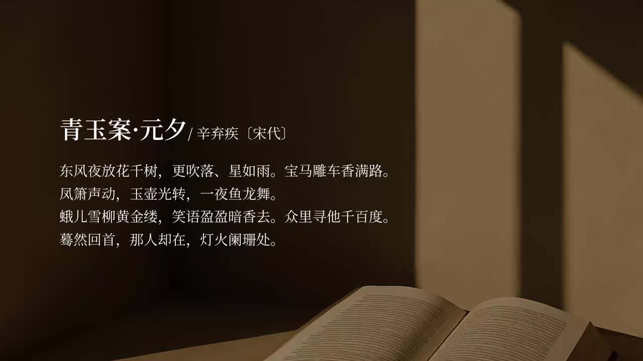 【必修下】青玉案·元夕