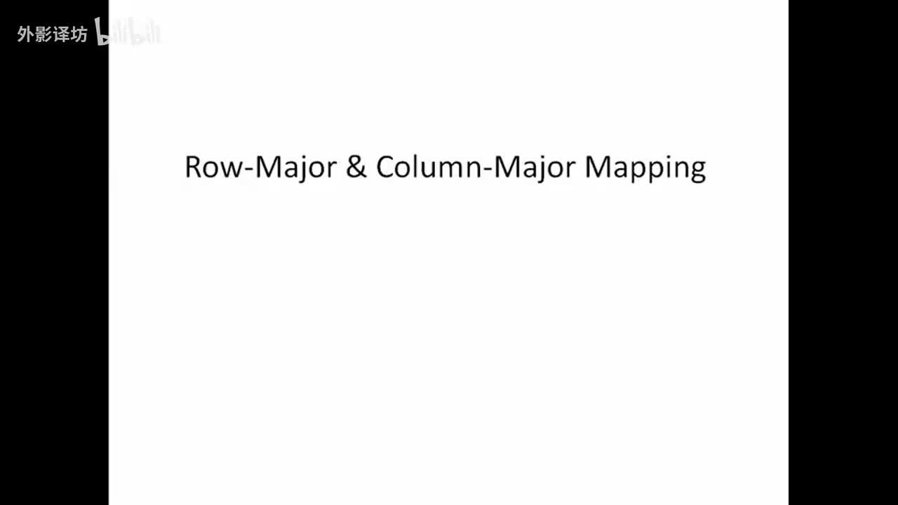 10.8 行主序与列主序映射