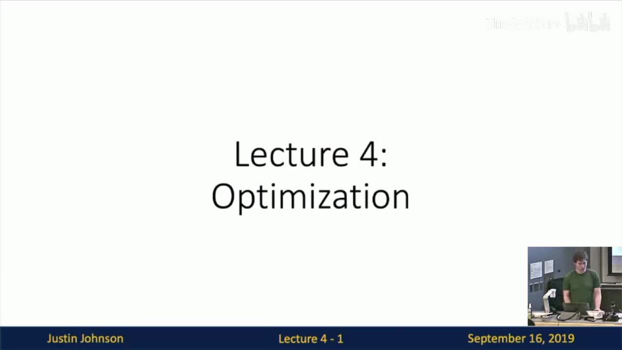 P04 Lecture 4 - Optimization